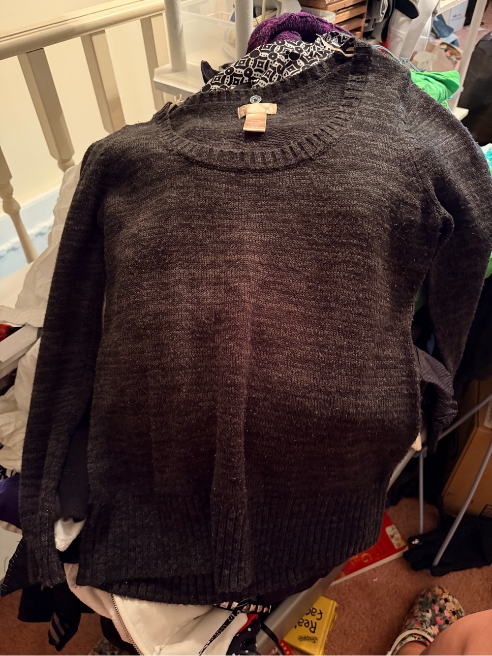 Vintage, Y2K, Miss Tina, long sleeve grey sweater